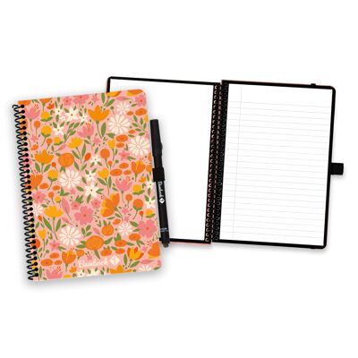 Bambook Floral Notitieboek - Softcover - A5 - Blanco & Gelinieerd