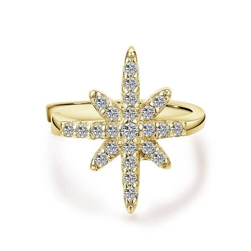 Compass Star Ear Cuff, Gold