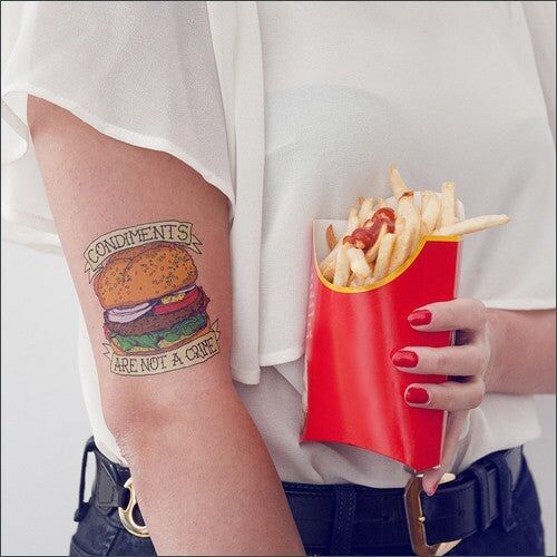 Tatuaggio GUILTY BURGER (confezione da 2)
