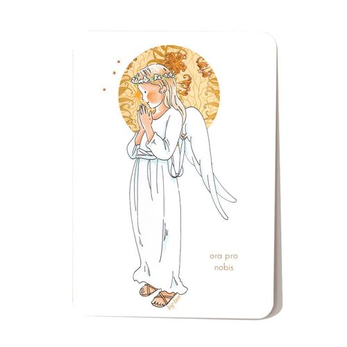 Carte de communion - bon ange blond