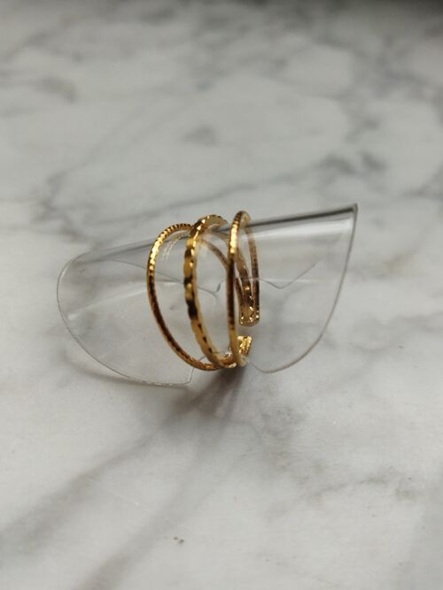Bague fine  3 rangs