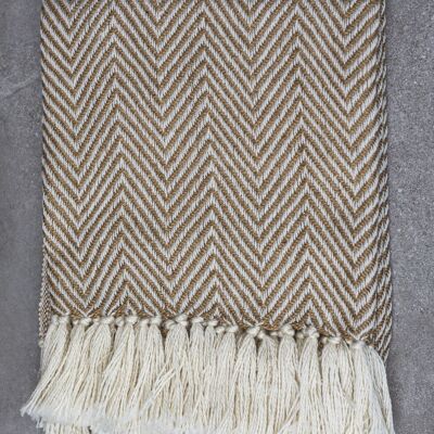 Beige Herringbone Blankets