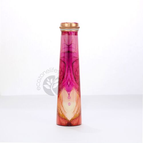 Limited Edition Printed Tower Copper Bottle - 850ML (Red Marble)