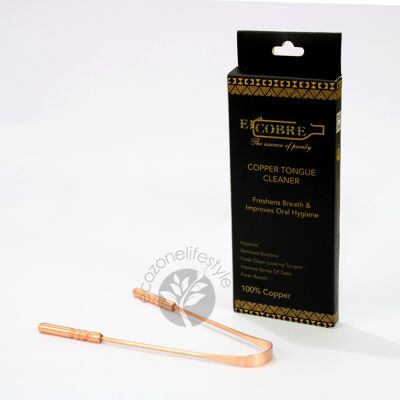 Limpiador de lengua de cobre puro con caja