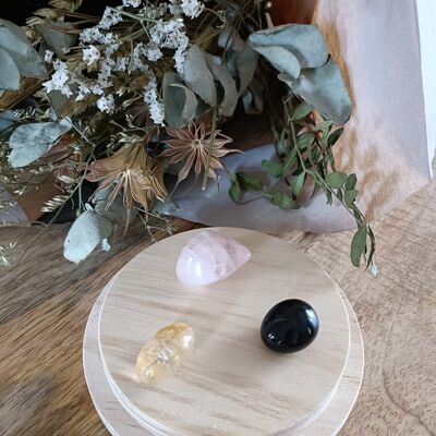 discovery trio of natural stones