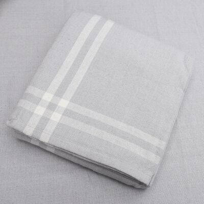 Gray tablecloth