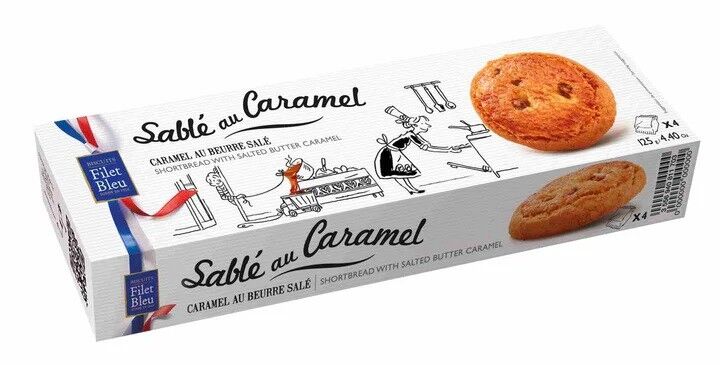 Biscotti artigianali al caramello 125 g Filet Bleu