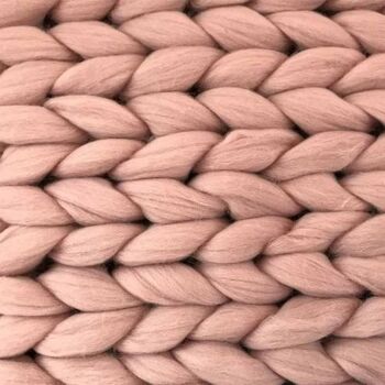 Couverture en laine Cosima Chunky Knit small 80x130cm, rose pâle 5