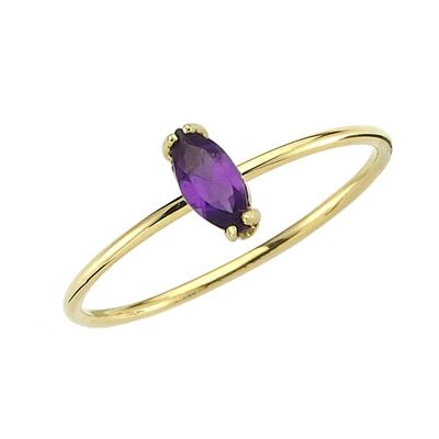 Geküsster Amethystring 14 Karat Gold