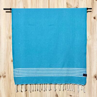 Fouta Lurex Bleu Canard