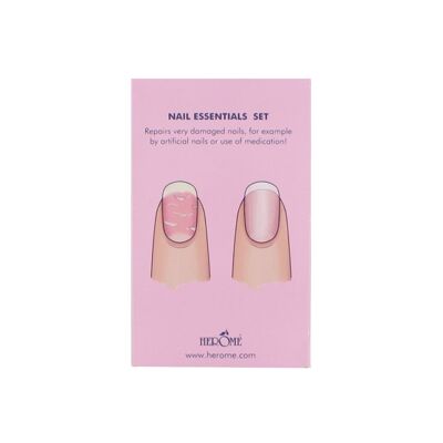 Ensemble d'essentiels pour les ongles après de faux ongles ou l'utilisation de médicaments (rose) - PLEINE TAILLE