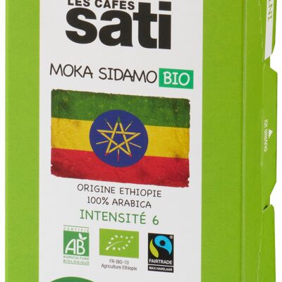 Café Sati Moka Sidamo d'Ethiopie bio équitable capsules x10