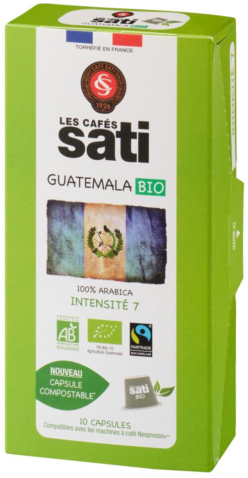 Café Sati Guatemala bio équitable capsules x10