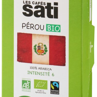 Cápsulas de café sati peruano orgánico de comercio justo x10