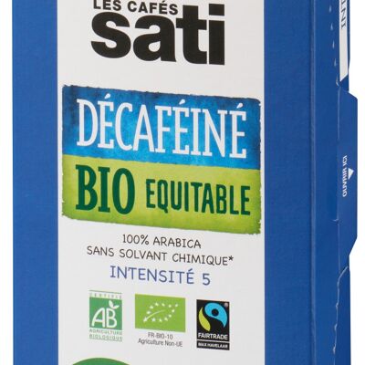 Fair Trade Bio entkoffeinierte Sati-Kaffeekapseln x10