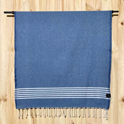 Fouta Lurex Bleu Jean