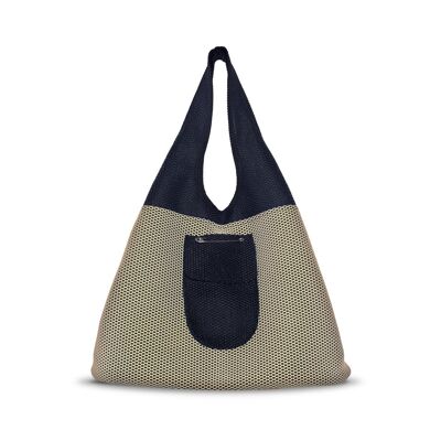 BOLSO ZUBI BEIGE/ NEGRO