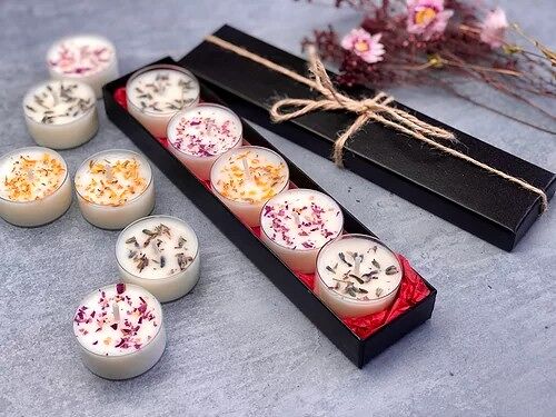 5 Scented Tea Light Candles |Handmade Soy Tea Light Gift Set