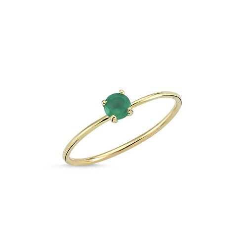 Iconic green agate ring 14ct gold