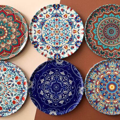 Untersetzer-Set mit 6 mediterranen türkischen Muster-Untersetzern
