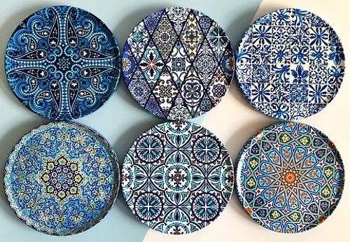 Drink Coasters Set of 6 Mediterranean Turkish Design Coaster