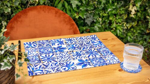 Mediterranean Pattern Fabric Placemats | Table Decor - B
