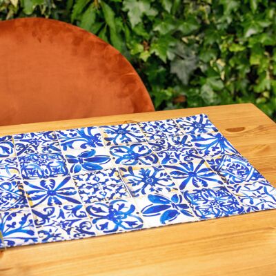 Manteles individuales de tela con motivos mediterráneos | Decoración de mesa - B