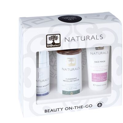 Luxury Travel Set 2:Hyaluronic Booster & Micellar Water &  Face Mask for  Dry/Sensitive Skin