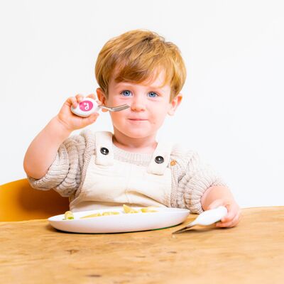 Children's Spoon and Fork Set - Magenta