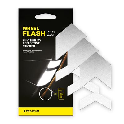 RADFLASH 2.0 | Bewegungsbetriebene Fahrradreflektoren – 1 WHEEL FLASH 2.0 – Silber