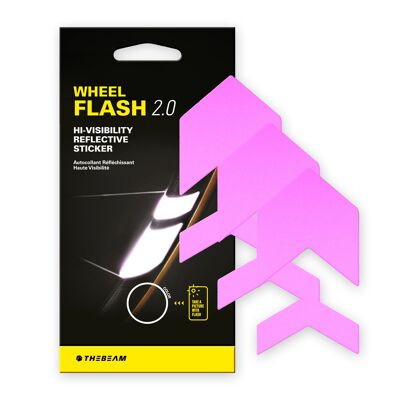 RADFLASH 2.0 | Bewegungsbetriebene Fahrradreflektoren – 1 WHEEL FLASH 2.0 – Pink