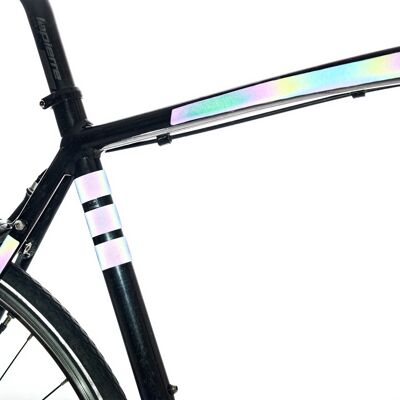 FLASH FRAME 2.0 | Motion Powered Bike Reflectors - BLACK | RAINBOW