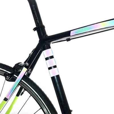 FLASH FRAME 2.0 | Motion Powered Bike Reflectors - BLACK | RAINBOW