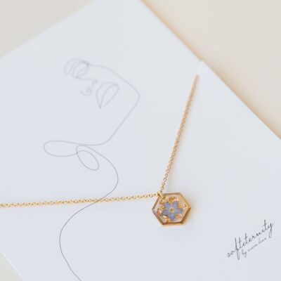 Kette „Pia Hexagon mit Goldstaub“