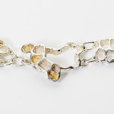Collar de coral hecho a mano en plata esterlina (solo comisión)
