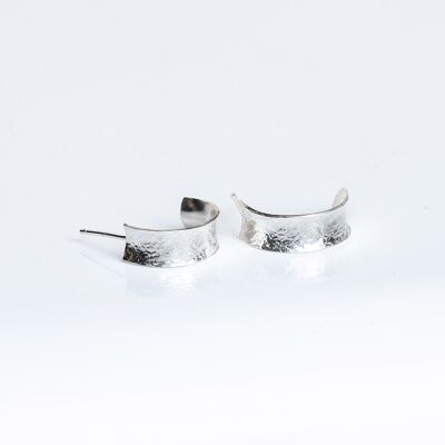 Sterling Silver Half Hoop Earrings.