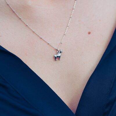 Alpaca Sterling Silver Handmade Pendant Charm Necklace