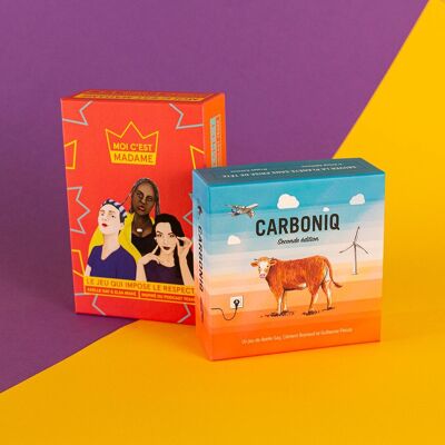 Eco-feminist pack, Moi c’est Madame + Carboniq games. Climate and gender equality.