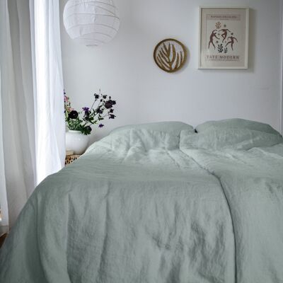 Bed linen hemp wild mint - 155x220cm 40x80cm