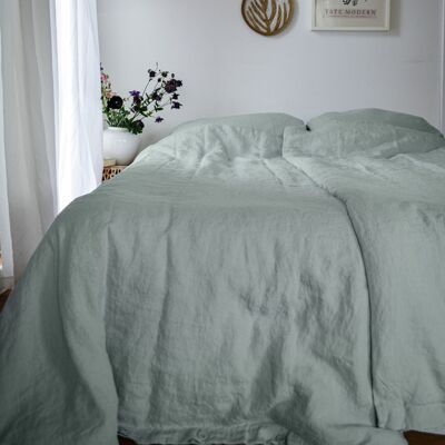 Bed linen hemp wild mint - 200x220cm 40x80cm