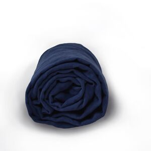 Drap housse chanvre bleu nuit - 90x200cm