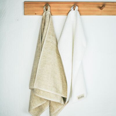 Towel organic cotton hemp warm nature - 45x90cm