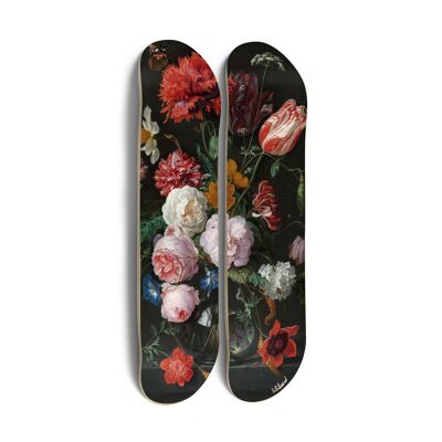 Skateboards zur Wanddekoration: Diptyque „Flowers“