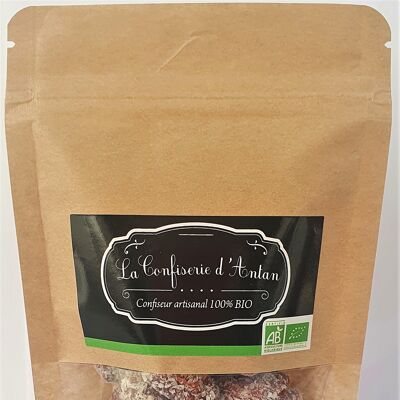 Almonds caramelized with coconut - kraft bag 120 gr - organic