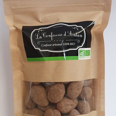 Choco-truffle almonds - kraft bag 170 gr - organic