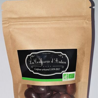 Almonds coated chocolates - chocolate assortments - kraft bag - organic