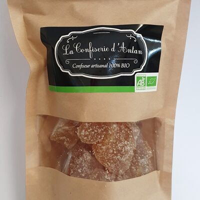 Candied ginger cubes - 150 gr kraft bag - organic