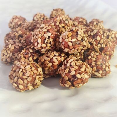 Caramelized hazelnuts with sesame - bulk - organic