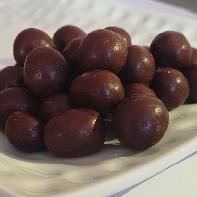Hazelnuts coated with dark chocolates - bulk - organic