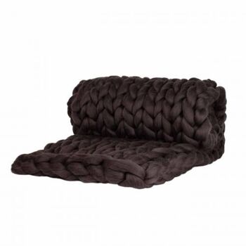 Couverture en laine Cosima Chunky Knit small 80x130cm, anthracite 4